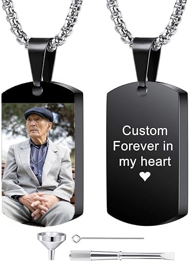Collar personalizado con colgante de urna de cremación para hombre, niño, niña, acero inoxidable, soporte para cenizas, recuerdo conmemorativo,