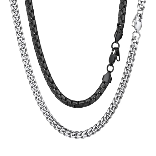PROSTEEL-US PROSTEEL 6MM Roud Link Chain/Cuban Link Necklace, 20 Inch