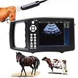 WhFKLca Kit De Escáner De Ultrasonido Veterinario,Pantalla HD De 5,6 Pulgadas, Función De Calentamiento con Un Solo Botón, para Ovejas, Perros, Gatos, Cerdos, Caballos Y Vacas Embarazadas C