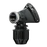 MDPE Compression Wall Plate Elbow Fitting (BSB Tap Thread) 20, 25 mm Input + Female Thread for PE Pipes, 20mm x ½”, 25mm x 3/4" for Gardens, Farms, Building Sites, Garages (20mm x 1/2") - Image 1