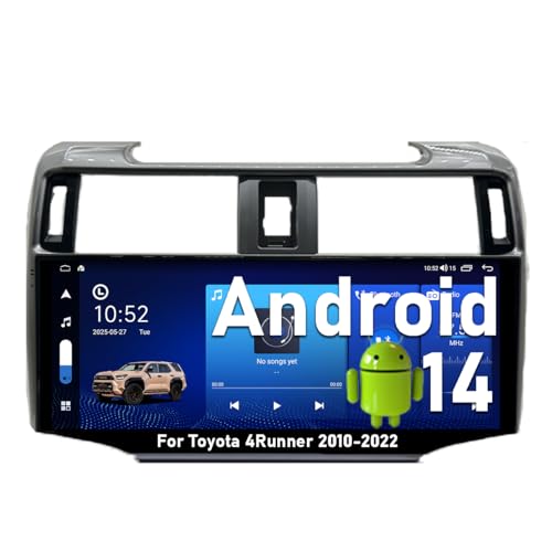 Image of 6GB+64GB,Android 14 Upgrade Car Radio for Toyota 4Runner 2010-2022,4Runner Stereo with Wireless Carplay & Android Auto, Bluetooth 5.2 QLED DSP EQ GPS 4G LTE SWC Retain OEM Stlye (Silver)
