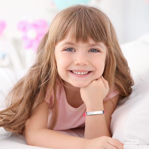 Generic Engraving Personalized Stainless Steel Soft Silicone Child Safety Id Bracelets Adjustable Anti-Lost Name Wristbands For Kid Girls Boys Toddler thumb #4