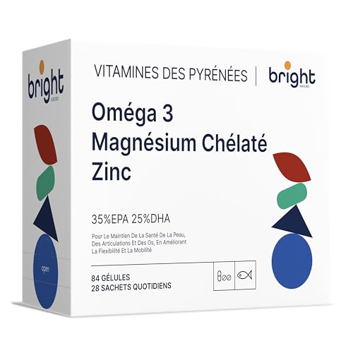 Oméga-3 Magnésium et Zinc – Équilibre, Énergie et Santé | 28 doses quotidiennes