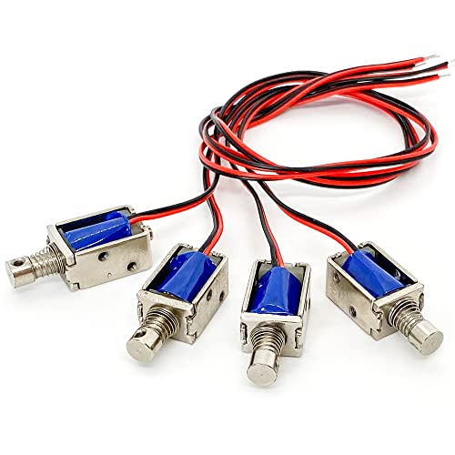 4Pcs DC 12V Micro Push Pull Solenoid Electromagnet Linear Actuator
