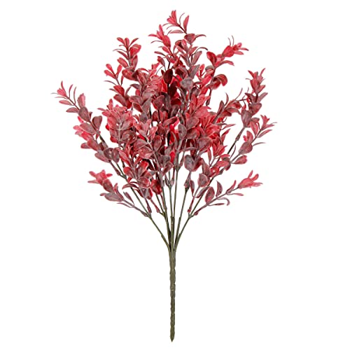 Plantita Arbusto Artificial Color Vino para Decoración Fantasias Miguel Ramo Follaje Artificial Arreglos Florales Decoracion Hogar Jardin Boda XV Años...