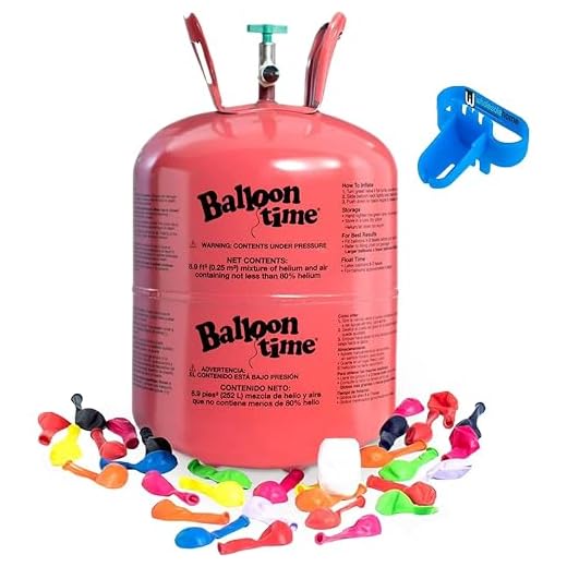 Helium Tank for Balloons At Home, 14.9 Cu Ft Helium Balloon Pump Kit with 50 Assorted Latex Balloons, White Curling Ribbon and Wholesalehome Balloon Tie Tool