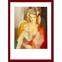 Amazon | ポスター マリー ローランサン 母と子 額装品 ウッド Amazon | ポスター マリー ローランサン 母と子 額装品 ウッド