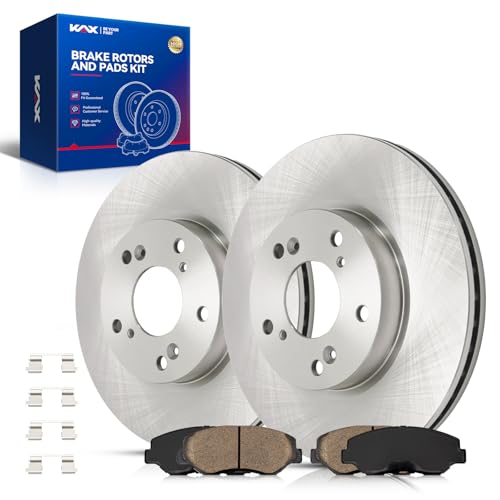 Image of KAX Front Brake Kit Fits Honda Accord 2003-2010 2.4L, 11.11in Brake Rotors | Ceramic Brake Pads, 31257+D958 Automotive Replacement Brake Kit