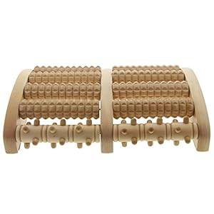 Holz Massage Kosmetex Fußroller für Fussmassage zur Anregung der Fußreflexzonen, Groß