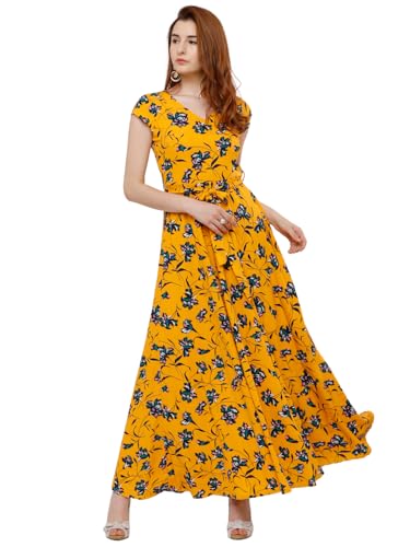 Image of Tokyo Talkies Women Navy Blue Printed Maxi Dress
