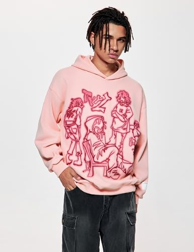 Vamtac Mens Graphic Hoodies Y2k Cute Pullover Oversized Fashion Streetwear Casual Hooded Sweatshirt Unisex Tops