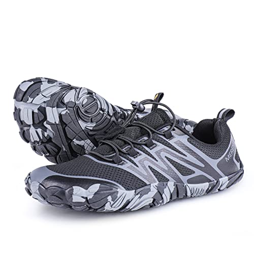 Cior Men's Barefoot Shoes Minimalist Trail Running Wide Toe Box Cross Training Non Slip Athletic Sneakers U122Xlx597.Mk-Black.grey-41 #TOP6