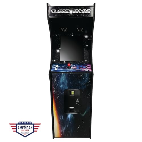 All American Arcades Full-Size Arcade Machine with Working Coin Door – 516 Retro Games – 19” LED Screen, 2-Player Controls, Home or Commercial Use – Made in The USA - Thumbnail 2