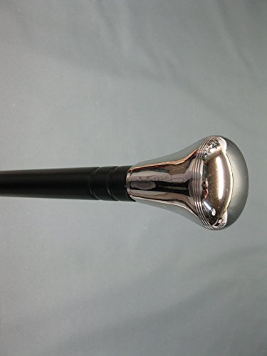 Bastón de senderismo (acero inoxidable, 93 cm, mango de metal), color negro Cover