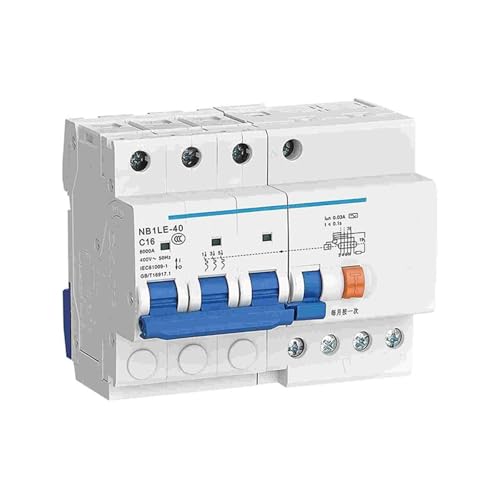 Disjoncteur différentiel NB1LE-40 C10 30mA pour protection électrique 3P+N