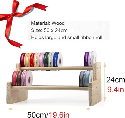 Présentoir à rubans pour ne plus emmêler vos accessoires de couture en bois