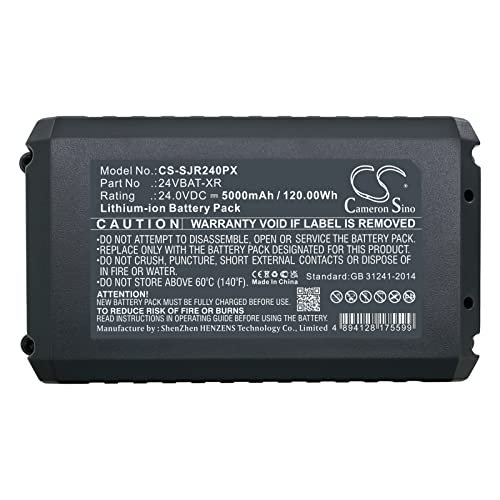 Cameron Sino 5000Mah Battery For Snow Joe 24V-Ajc-Lte, 24V-Jb-Lte, 24V-Ss11-Xr, 385 Cfm Max Kit,Cordless Turbine Jet Blower, Ion+ Cordless Snow Shovel Kit, Mj24C-14-Xr,Wa24C-Lte,P/N:24Vbat-Xr #TOP4