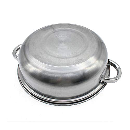 ANSNOW 27.3 cm 3 Tier Steamer Stainless Steel Steam Cooker with Glass Lid, Stackable, Suitable for Gas, Electric and Full Hobs - Image 7