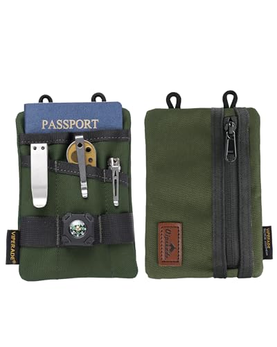 VIPERADE VE1 EDC Tool Pocket Organizer, Small EDC Pouch with 5 Pockets, Small Multitool Organizer Pouch Nylon Tool Sheath for Flashlight Multitools Pen Notebook