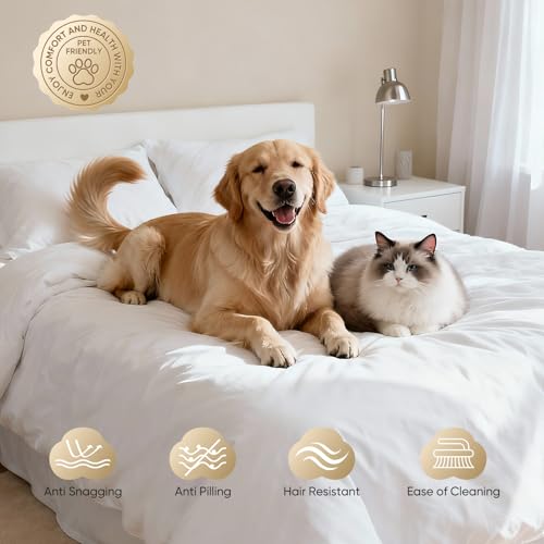 Image of TWK 1200 Thread Count 100% Egyptian Cotton Sheets Bed Set,Thickness,Long-Lasting Durability,Resists Pilling,Deep Pocket Up to 18 inch,with a Laundry Bag (White, King)