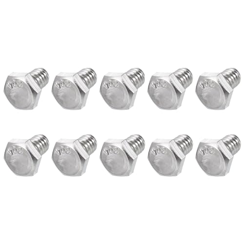 Image of METALLIXITY Hex Head Bolts (1 /4-20 x 3 /8 inch) 30Pcs, 304 Stainless Steel 18-8, Fully Threaded, External Hex Drive, Plain Finish, Hex Head Screw Bolt, Silver