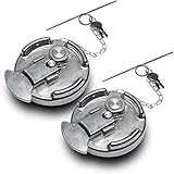 Locking Diesel Fuel Cap 2pcs Replacement for Peterbilt 379 389 579 4' Lever Style...