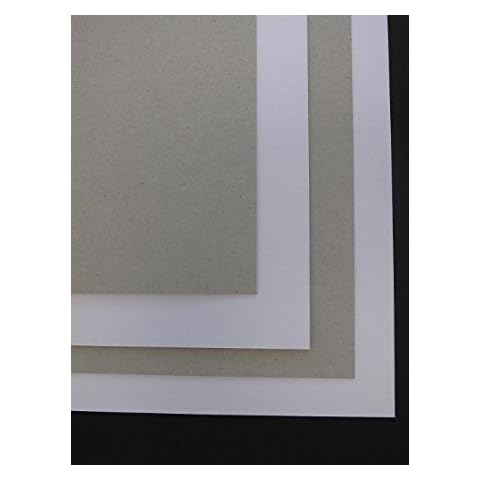 5 x A1+ White One Sided Greyboard Craft Card 2000mic 2mm (Pic Shows Front & Reverse) Cover