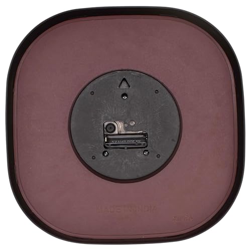 Image of TEKCOOL Plastic Analogue Wall Clock 12 inch Silent Quartz Decorative Wall Clock Non-Ticking Classic Clock Battery Operated Round Easy to Read for Room /Home /Kitchen /Bedroom /Office /School.Brown:-