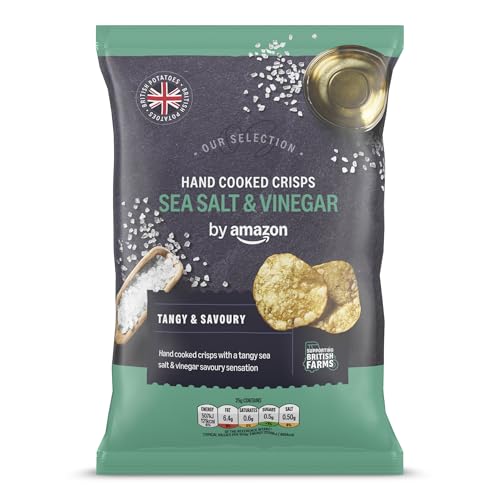 by Amazon Our Selection Hand Cooked Sea Salt & Vinegar Crisps 150g