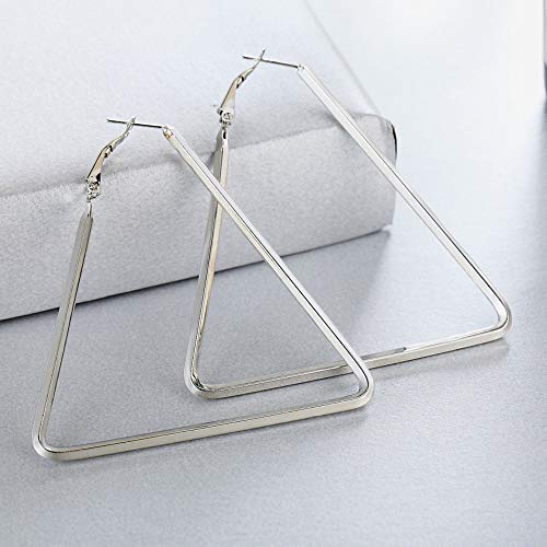 Stainless Steel Simple Geometric Big Hoop Earring For Women Girls…2
