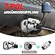 RED WOLF 7 Polig Metall Anhänger Stecker, 7 Poliger Anhängerstecker 12V Wasserdicht mit Aluminium-Guss Gehäuse, für PKW LKW Wohnwagen Anhänger 7-Pol Pin Anhängerkupplung Nach ISO 1724