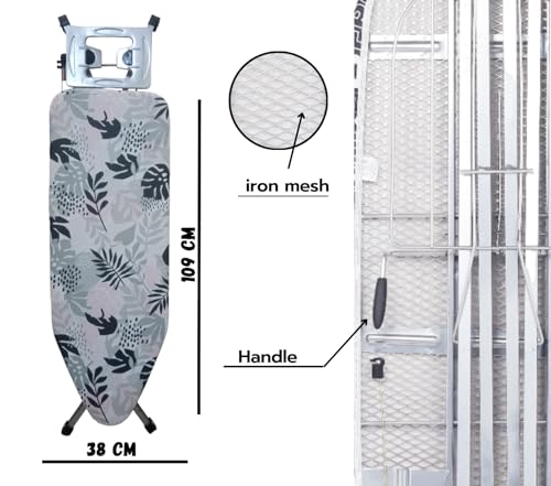 Image of Jaimini Multi-Function Iron Table for Ironing Clothes Foldable & Adjustable Mat Board with Cable Holder & Removable Cover, Versatile and Space-Saving, Ideal for Any Household