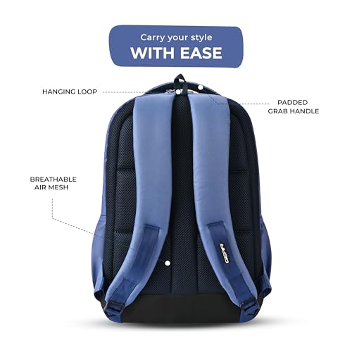 Image of Gear Tango Backpack 17 inch /29L Medium Water Resistant School Bag /Casual Backpack /Daypack /Kids Bag for Boys /Girls (Blue-Orange)