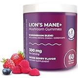 DR. MORITZ Lions Mane Gummies for Adults and Kids 4+ – Mushroom Gummies for Adults with 12-in-1 Brain & Immune Support Blend – Includes Reishi, Chaga & Lion’s Mane – No Sugar Added, Non-GMO (60 Count)