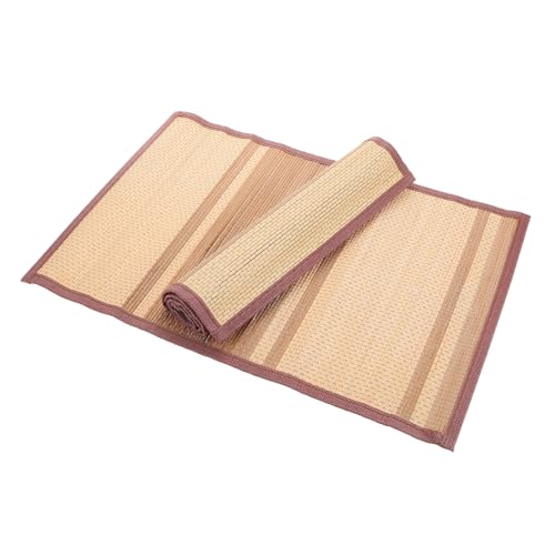 CIYODO 2 Piezas Individuales Rectangulares de Bambú Natural para Comedor Antideslizantes Resistentes Altas Temperaturas Protectores de Mesa para Diario Cocina y Salón