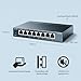 TP-Link TL-SG108 8-Port Gigabit Netzwerk Switch (Plug-and-Play, 8* RJ-45 LAN Ports, Metallgehäuse, IGMP-Snooping, unmanaged, lüfterlos) blau metallic