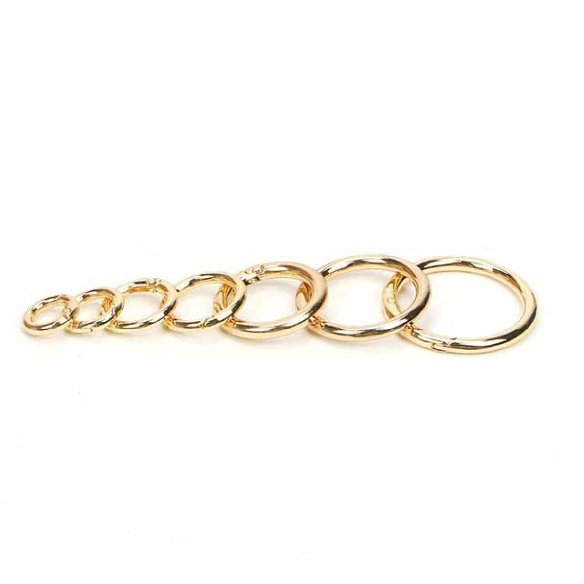 5–30 Stück O-Ring-Schnallen, Clips, Zinklegierung, plattiert, Torfeder-Karabiner, Geldbörsen, Handtaschen, runde Karabinerhaken