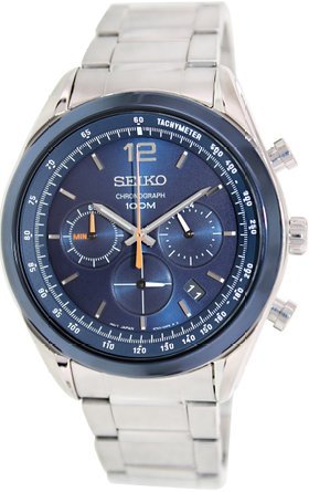 �Z�C�R�[ Seiko Chronograph Blue Dial Stainless Steel Mens Watch SSB091 �j�� �����Y �r���v �y���s�A���i�z