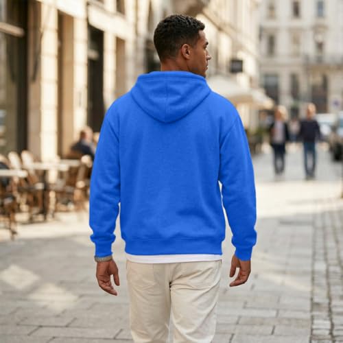 Men Zip Up Hoodie Classic Fleece 1/4 Zip Big and Tall Sherpa Hoodie - image 3