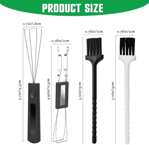 2PCS Keycap Puller and Switch Puller with 2PCS Keyboard Brush, Keycap Remover Switch Puller Mechanical Stainless Steel Keyboard Remover Keyboard Cleaning and Fixing Tool for Mechanical Keyboard - 1