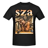SZA Music Good Days T-Shirt Crew Neck Short Sleeve Shirt Classic Fashion Basic Casual Top Black Small