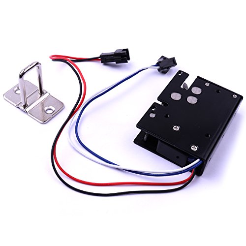 ATOPLEE Cajón de la puerta lengua hacia abajo Conjunto de bloqueo del solenoide eléctrico DC 12V / 24V delgado Diseño Cerradura, 5 estilos (DC 12V, 3.4a) Cover