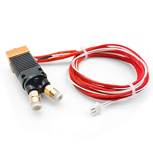 Lysee 3D Printer Parts & Accessories - HOT-12V 3D Printing Upgrade Module Dual-in and One-Out Print Head for CR-10 3D Printer - (Color: Black)