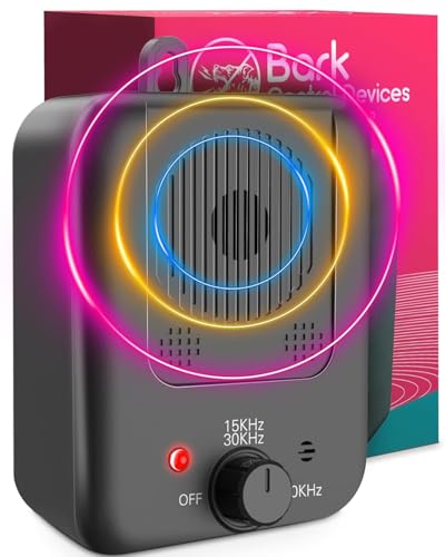 Proxim Peak Ultrasonic Dog Bark Deterrent Device – Adjustable Multiple Frequencies, 50ft Range, Portable Anti-Barking Trainer for Small, Medium, Large Dogs – Safe & Humane Pet Behavior Control Tool