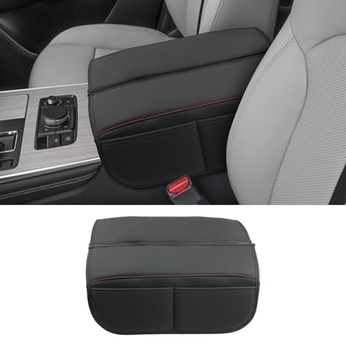 Image of CDEFG for Mazda 2026 CX-90 CX90 Center Console Cover for 2026 Mazda CX-90 CX90 Accessories Armrest Cover Middle Console Pad Car Arm Rest Protector, 2Pcs Leather