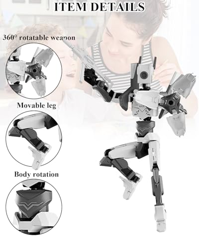 Image of INOCEAN T13 Action Figure, Dummy 13 Action Figure Toy Articulated Movable Robot, Freedom Action Figure with Rotating Bearing Luxury Multi Weapons DIY, for Adult Children Men Collection Decoration