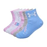 Under Armour UA Strong Girl Essential Quarter, 6 Stück, Rosa (Rebel Pink), 4-6