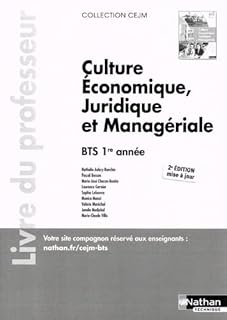 Culture économique juridique et managériale - BTS 1 (Manuel CEJM) Professeur 2022