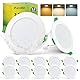 Fondiiz LED Einbaustrahler 230V 68mm, 12er Set LED Spots Warmweiß Neutralweiß Kaltweiß, 5W 480LM Deckenspots Weiß, IP44 Spots Deckenleuchte Flach Einbauleuchten für Badezimmer Küche Wohnzimmer