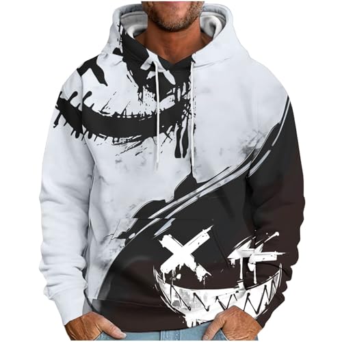 Amazon.com: Hoodies for Men Novelty X-Eye-Smiling Dripping paint